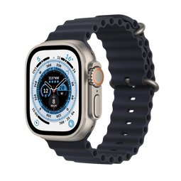 APPLE Watch Ultra 49mm – Titanium Case – GPS + Cellular – Midnight Ocean Band Smartwatch Blauw