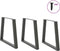 vidaXL - Eettafelpoten - 3 - st - V-vormig - 70x(72-73,3) - cm - staal - antraciet