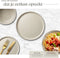 tectake® Serviesset Una - 24-delig - Aardewerk - 6 Persoons - Modern Design - Taupe