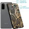 iMoshion Hoesje Geschikt voor Samsung Galaxy S20 Hoesje Siliconen - iMoshion Design hoesje - Goud / Zwart / Golden Leaves