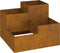 vidaXL - Tuinplanter - 80x80x60 - cm - Verweerd - Staal
