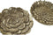 Dienblad DKD Home Decor Gouden Hars Blad van een plant (25 x 25 x 4 cm) (2 Stuks)