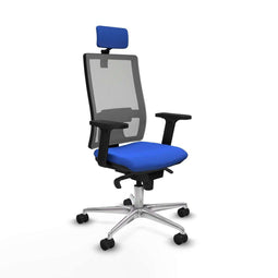 Piqueras y Crespo 2D086N2 - Bureaustoel - Hoofdsteun en verstelbare hoogte - Blauw