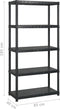 vidaXL - Opbergrek - 5-laags - 340x40x185 - cm - kunststof - zwart