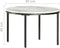 vidaXL - Salontafel - Ø65 - cm - echt - massief - marmer - wit - en - zwart
