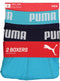 Puma Basic Boxer heren (2-pack) - aqua en blauw