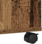 vidaXL - Printerstandaard - met - Wielen - Oud - Hout - 41x32x48 - cm