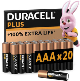 Duracell Plus AAA - Alkaline batterijen - 1,5V - 20 stuks
