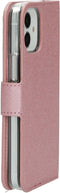 Mobiparts iPhone 12 Mini - Wallet Case - Saffiano motief - Roze