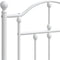 vidaXL - Bedframe - met - hoofdbord - metaal - wit - 180x200 - cm