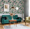 DUTCH - WALLCOVERINGS - Behang - Lush - Tropical - roze - en - blauw