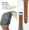imoshion Classic lederen bandje - Geschikt voor Apple Watch 1, 2, 3, 4, 5, 6, 7, 8, 9, 10 (42 mm), SE - 38/40/41 mm - Bruin - One Size