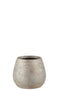 J-Line bloempot Oneffen Ruw - keramiek - zilver - small - Ø 15.50 cm - 2 stuks
