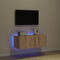 vidaXL - TV - Wandkast - met - LED-verlichting - Artisan - Eiken - 80x35x31 - cm