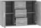 vidaXL - Dressoir - 91x29,5x65 - cm - bewerkt - hout - grijs - sonoma - eikenkleurig