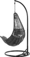 Beliani ATRI - Hangstoel - Zwart - PE rotan