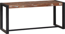 vidaXL - Bank - Meerkleurig - 100x35x45 - cm - Massief - Gerecycled - Hout