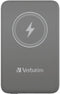 Verbatim Charge 'n' Go - Powerbank 10000 mAh - Magnetisch Draadloos Opladen 15 W - Grijs