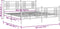 vidaXL - Bedframe - met - voetbord - zonder - matras - metaal - zwart - 180x200 - cm