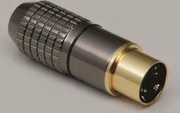 BKL Electronic 0204018 Miniatuur-DIN-connector Stekker, recht Aantal polen: 4 Zwart 1 stuk(s)