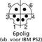 BKL Electronic 0204020 Miniatuur-DIN-connector Stekker, recht Aantal polen: 6 Zwart 1 stuk(s)