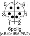 BKL Electronic 0204020 Miniatuur-DIN-connector Stekker, recht Aantal polen: 6 Zwart 1 stuk(s)
