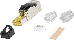 BKL Electronic RJ-45 stekker, CAT., zonder gereedschap, niet-gedemonteerd, STP. 8.1 10121215 Zilver 1 stuk(s)