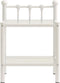 vidaXL - Nachtkastjes - 2 - st - metaal - en - glas - wit - en - transparant
