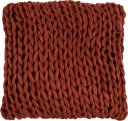 J-Line kussen Gebreid Vierkant - polyester/acryl - rood