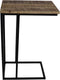 HSM Collection - Bijzettafel - 25x40x65 - Naturel/zwart - Mangohout/ijzer