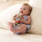 VTech Baby Knuffel & Speel Puppy - Educatief Babyspeelgoed - Bruin/Blauw - 3 tot 24 Maanden - Spaanstalig