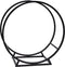 Pro Garden brandhoutrek - metaal - zwart - 50 x 25 x 51 cm - Openhaard accessoires