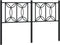 vidaXL - Hoofdbord - 140 - cm - metaal - zwart