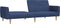 vidaXL - Slaapbank - 2-zits - stof - blauw