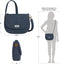 Travelon Heritage - Anti-diefstal Saddle Crossbody - RFID snijbestendige band vergrendelbare ritsen - Indigo