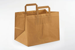 Draagtassen bruin kraft 32/17x25 250st
