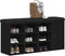 vidaXL - Opbergbank - Zwart - Eikenhout - 100x30x48 - cm - Geengineerd - Hout