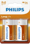 Philips R20L2B/10 - D-Batterijen - Zinkchloride technologie - Set van 2 (2 stuks)