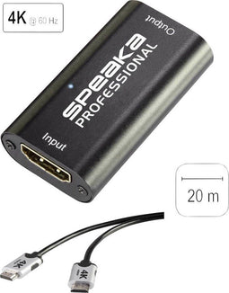 SpeaKa Professional SP-7657900 HDMI-kabel HDMI Aansluitkabel HDMI-A-stekker, HDMI-A-stekker 6.00 m Zwart Audio Return C