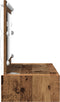 vidaXL - Wandkaptafel - met - LED - Verlichting - in - Oud - Hout