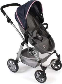 Bayer chic Poppenwagen Nele combi (donkerblauw/hartje)