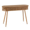 J-Line console 2 Laden - metaal/hout - bruin