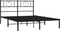 vidaXL - Bedframe - met - hoofdbord - metaal - zwart - 160x200 - cm