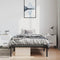 vidaXL - Bedframe - metaal - zwart - 100x190 - cm