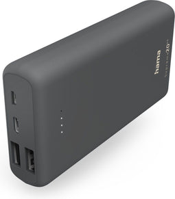 Hama Supreme 20HD - Powerbank 20000mAh - 3 uitgangen USB-C en USB-A - Grijs