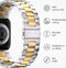 imoshion Stalen bandje - Geschikt voor Apple Watch 1, 2, 3, 4, 5, 6, 7, 8, 9, 10, SE, Ultra (2) - 44/45/46/49 mm - Zilver - One Size