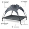 Coast Hondenbed - Verhoogd Huisdierbed met Luifel - 105 x 87 x 89 cm - Grijs