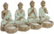 Decoratieve figuren Home ESPRIT Wit Groen Boeddha Orientaals 24 x 9 x 11 cm (2 Stuks)