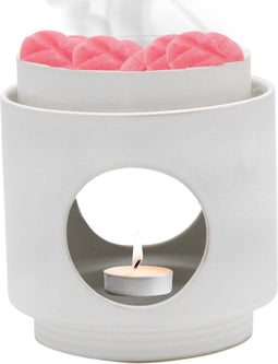 Scentchips® Dome L - Waxbrander - Geurbrander - Oliebrander - Wax Melts Brander - Aromabrander - Ook Geschikt Voor Essentiële Oliën - Geurolie - Waxmelts - Wit