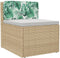 vidaXL - Rugleuning - Kussen - Bladpatroon - 80x40x12 - cm - Oxford - Stof